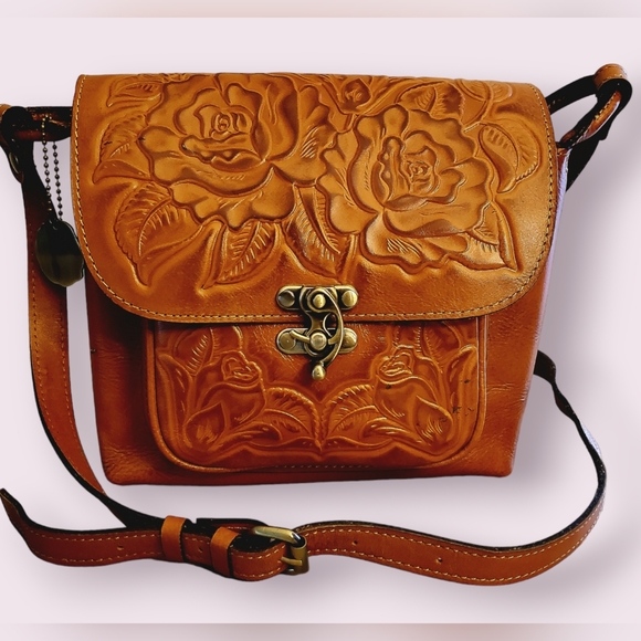 Patricia Nash Bags Patricia Nash Rose Tooled Leandra Flap Crossbody